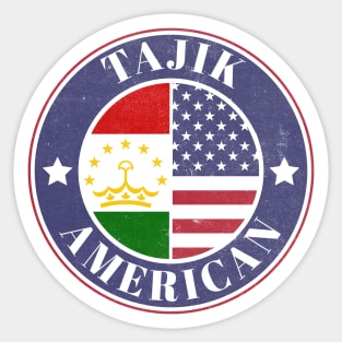 Proud Tajik-American Badge - Tajikistan Flag Sticker